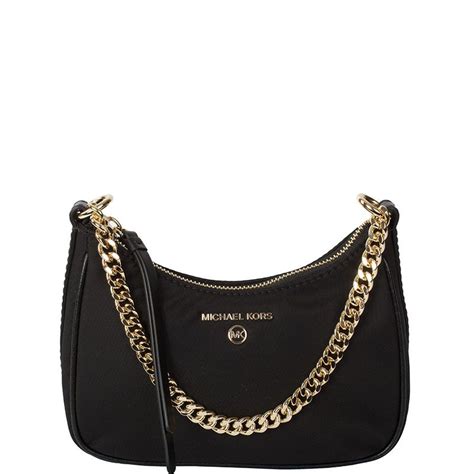 michael kors jet set charm small chain pouchette black|michael kors vanilla jet set.